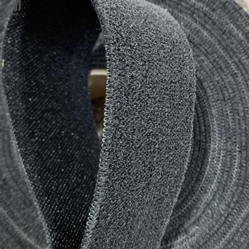 洛汐传动 供应黑色羊毛绒布包棍带  黑色羊毛背胶糙面带