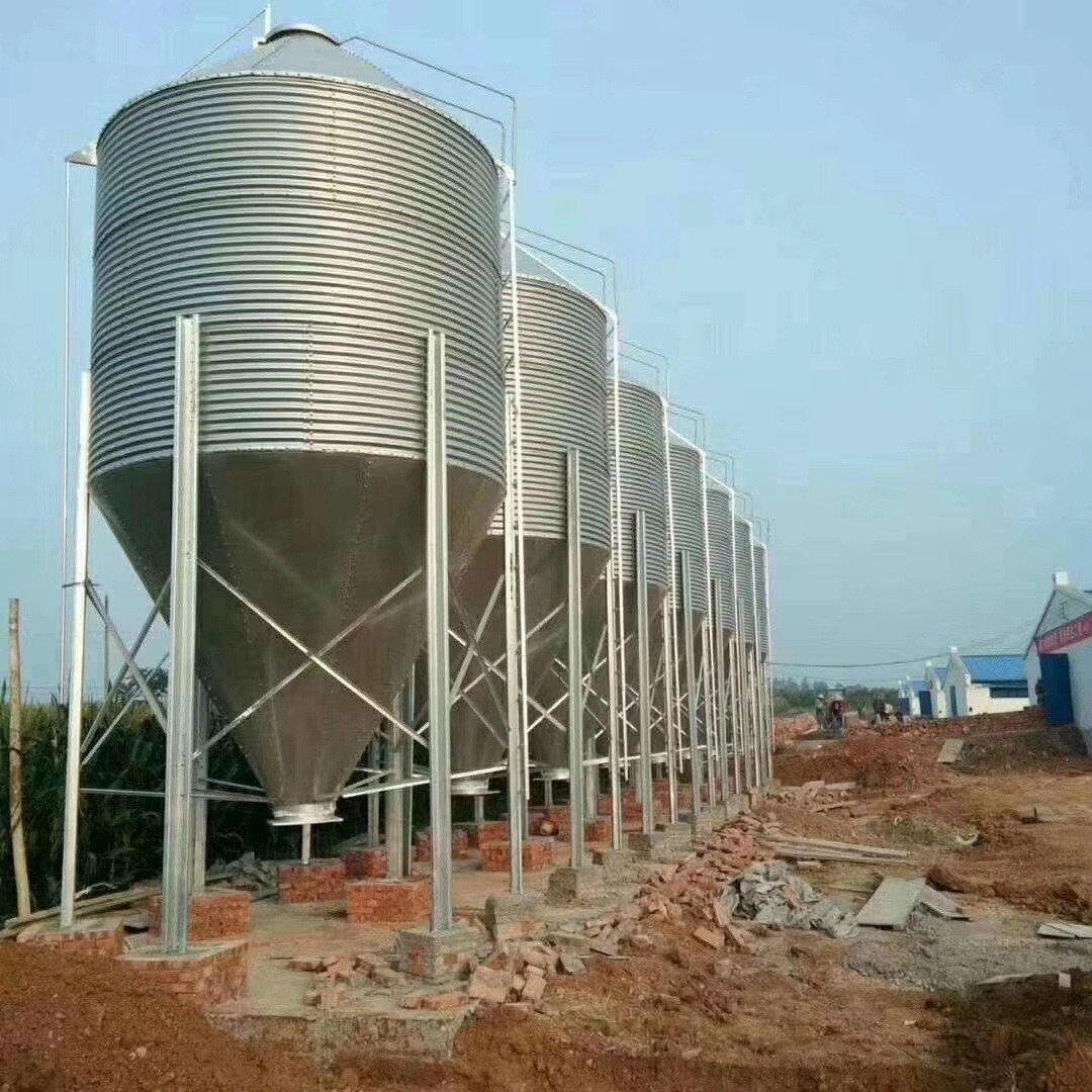 料塔  镀锌板料塔 会强厂家定制 养殖料罐  3-30吨可定制