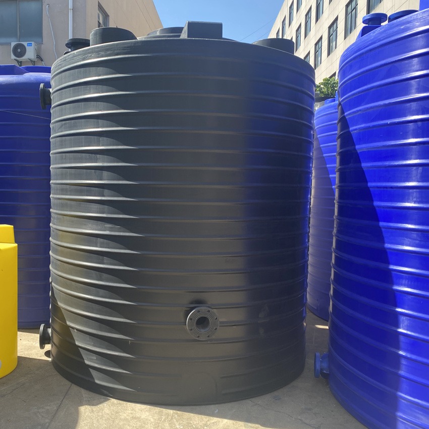 10吨塑料化工桶可焊接PE法兰 15立方滚塑防腐容器抗氧化 PAM储蓄