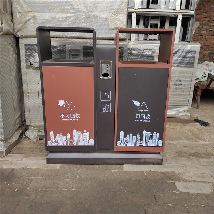 商场分类垃圾箱 双琪 户外果皮箱 园林垃圾箱 景区中国风垃圾箱图片