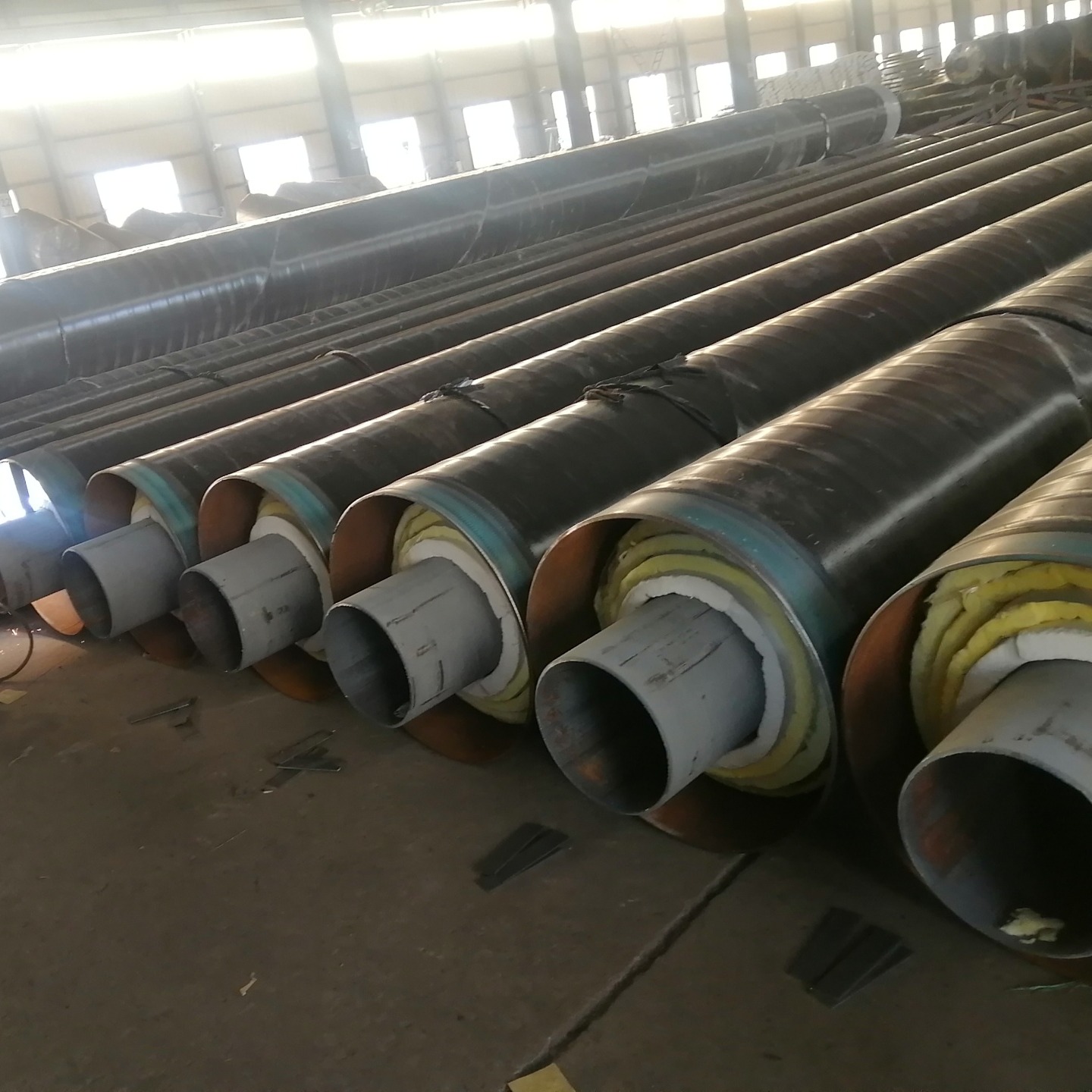 厂家生产钢套钢蒸汽直埋保温管 硅酸钙钢套钢保温管