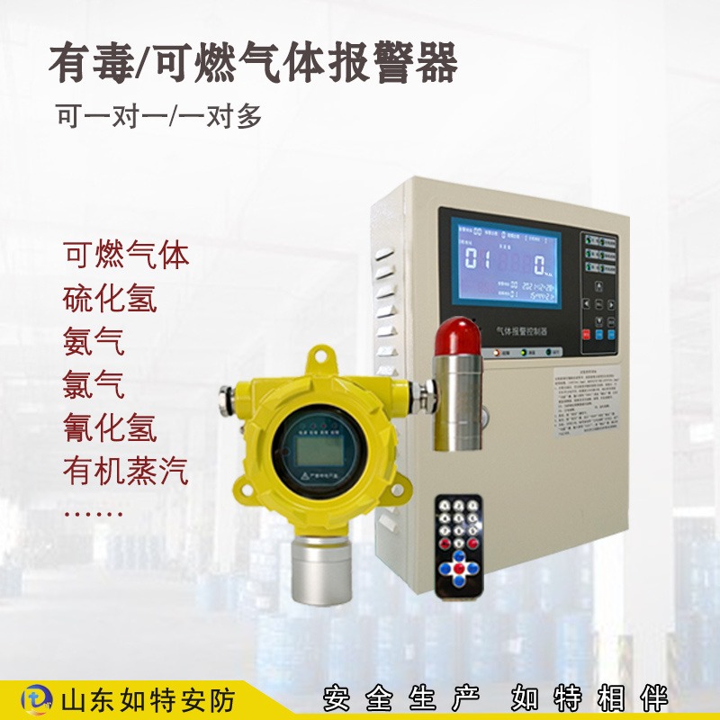 印刷墨厂油墨气体报警器 可燃溶剂气体检测装置 如特安防