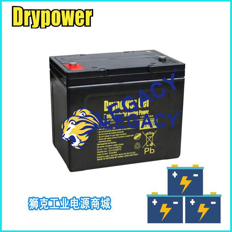 美国Drypower蓄电池12GB55C 12V55AH循环深度放电电池
