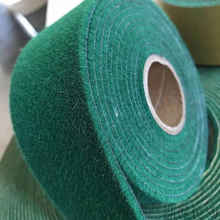 浙诚 捺染机用进口绿绒布包辊带BO-903 绿绒包辊皮 防滑带 打卷糙面橡皮 胶刺皮