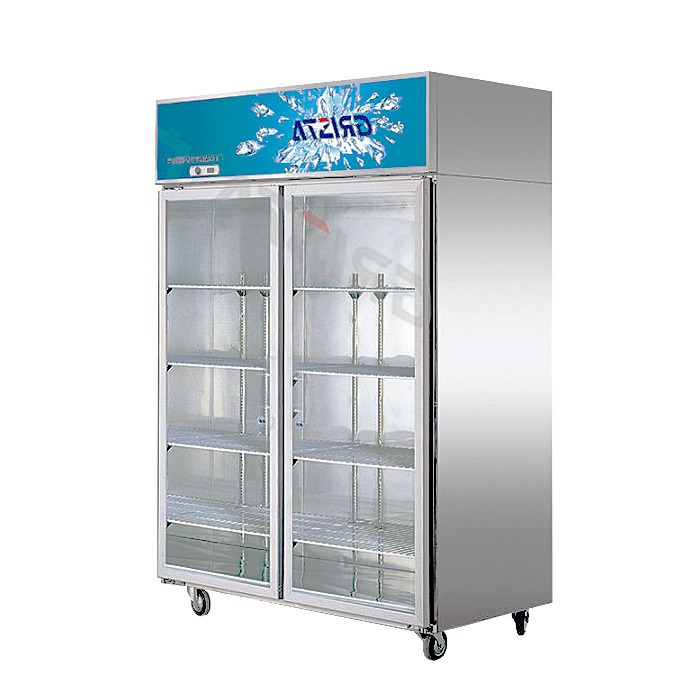 星星展示柜双门保鲜柜超市饮料柜商用大容量 冷藏柜冰箱立式冰柜图片