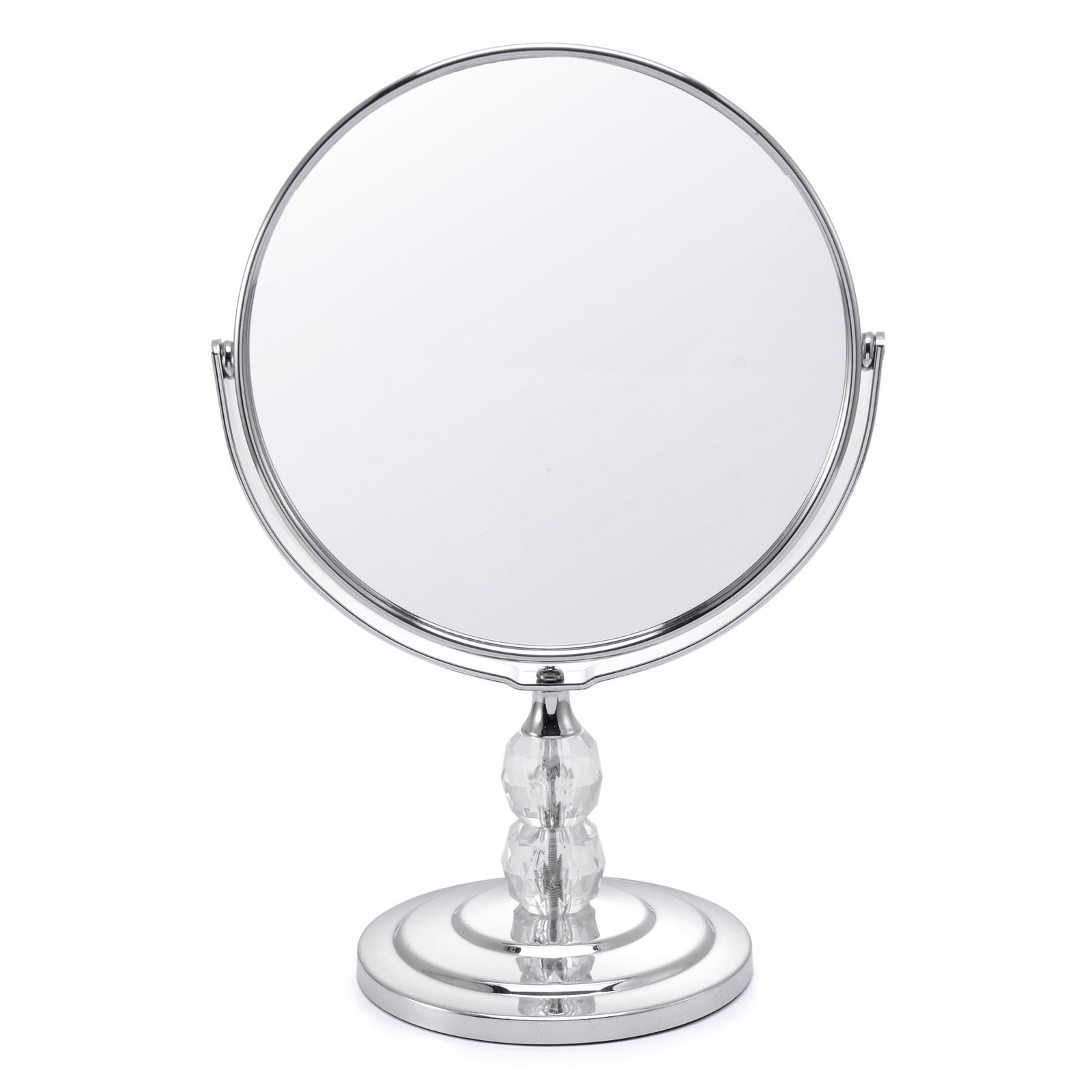 圆形金属旋转台镜工厂定做网红化妆美容镜 放大镜子桌面台式化妆镜