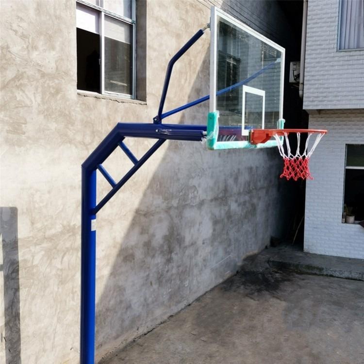 户外圆管篮球架 固定篮球架 学校标准篮球架供应厂家