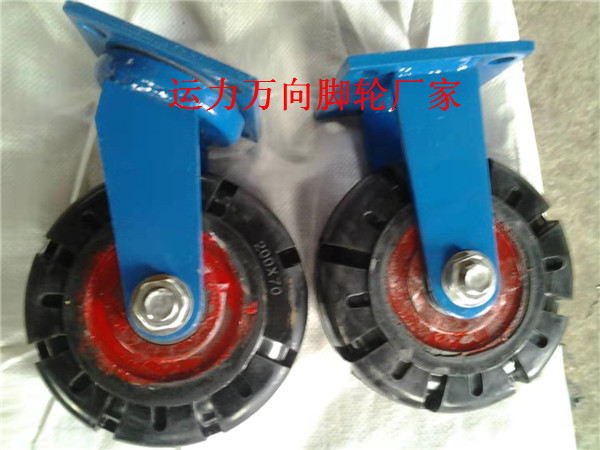 橡胶脚轮4寸实心静音包胶轮运力胶轮生产厂家